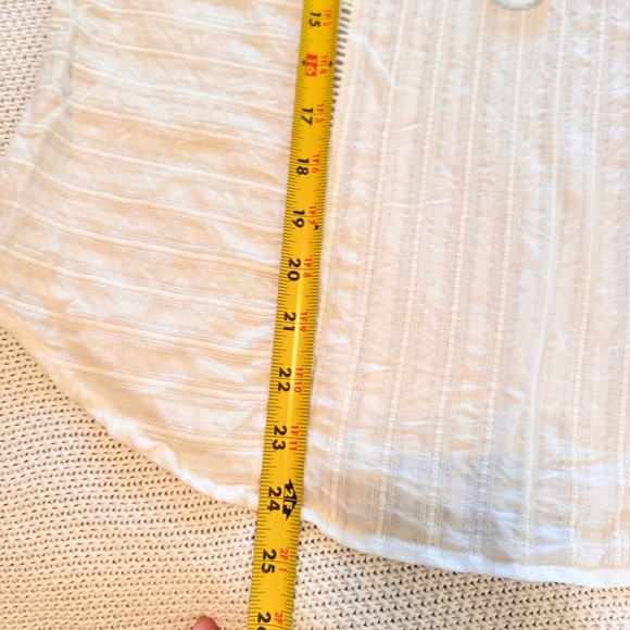 ANTHROPOLOGIE Under Skies Boho Embroidered White Women's Top w Tassels - Picture 12 of 13